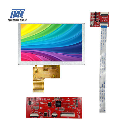 500nits Color TFT UART LCD Display 5 Inch 800x480 Resolution ST7262 IC