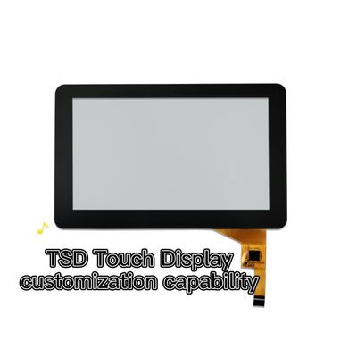 800x480 Tft Capacitive Touchscreen 7inch Coverglass 0.7mm I2C Interface
