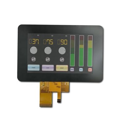 RGB 5 Inch Tft Lcd Display , Tft Capacitive Touchscreen 800x480 Dots