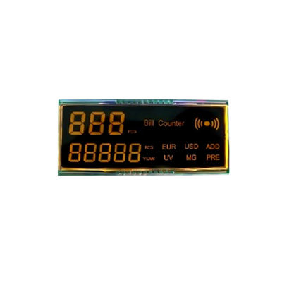 ODM LCD Display Panels seven segment  Monochrome For Temperature Gun