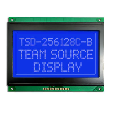 Custom 256x128 STN Blue Transmissive Positive COB Graphic Monochrome LCD Screen Display Module
