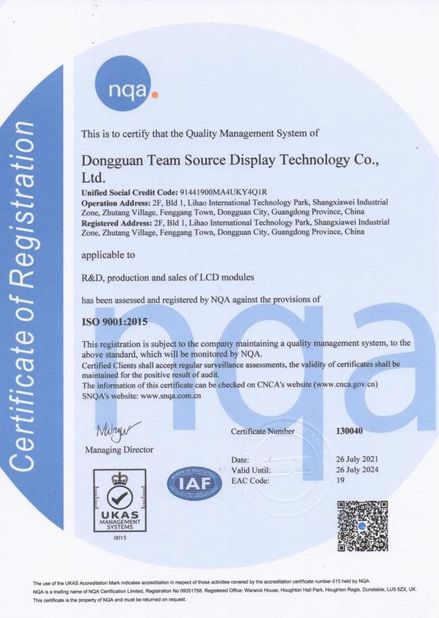 China Team Source Display certification